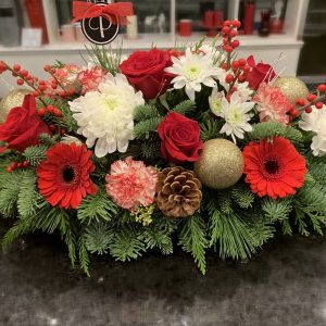 CH004-Illumination Christmas Floral Centrepiece buy Posy Floral Design