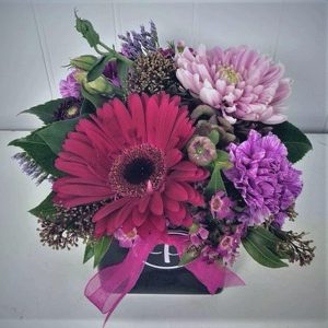 PP015 Posy Lavender & Burgundy Arrangement