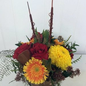 Thanksgiving flower arrangement by Posy Floral Design