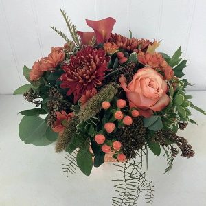 Thanksgiving flower arrangement by Posy Floral Design