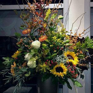 Wild Garden Thanksgiving Flower Arrangement by Posy Floral Design