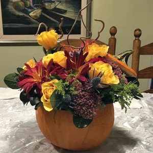 Thanksgiving flower arrangement by Posy Floral Design