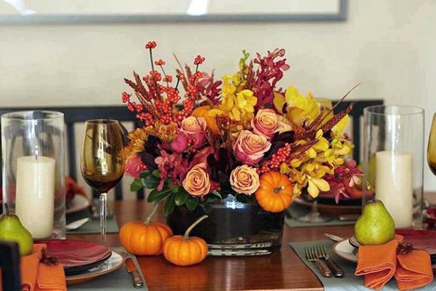 Celebration Time Thanksgiving Arrangement by Posy Floral Design