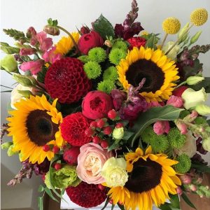 Thanksgiving flower arrangement by Posy Floral Design