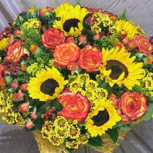 Thanksgiving flower arrangement by Posy Floral Design
