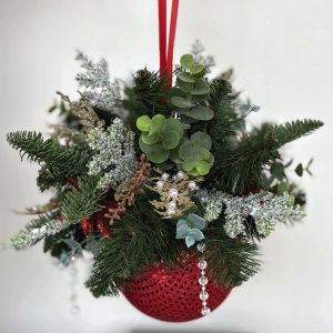 Red Fabric Ball Christmas Gift
