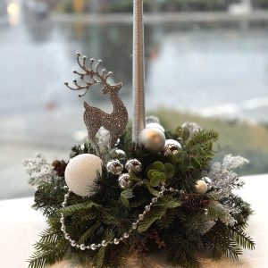 Christmas gift with candle