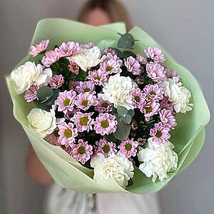 Bq112 Light Purple and White Bouquet-Dance Show Flowers